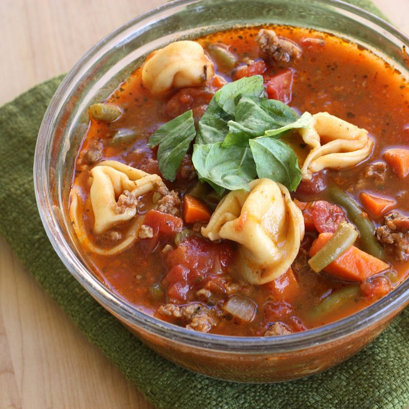 Tortellini with Italian Sausage Soup